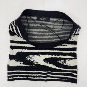 AKIRA Zebra Pattern Knit Skirt